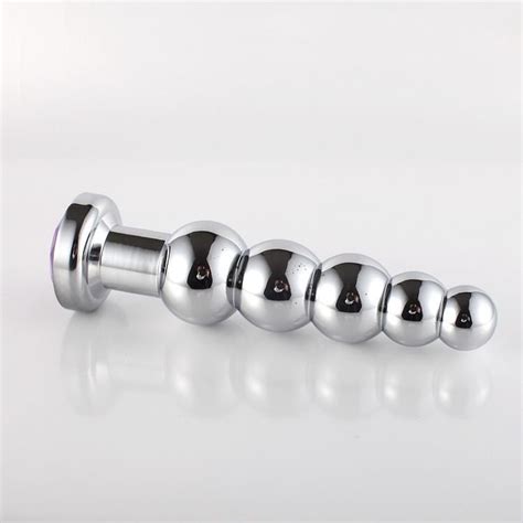 stainless steel 5 beads butt plug free shipping sq392 smtaste