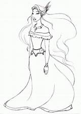 Pocahontas Coloring Pages Princess Sketch Disney Printable Popular Deviantart Coloringhome sketch template