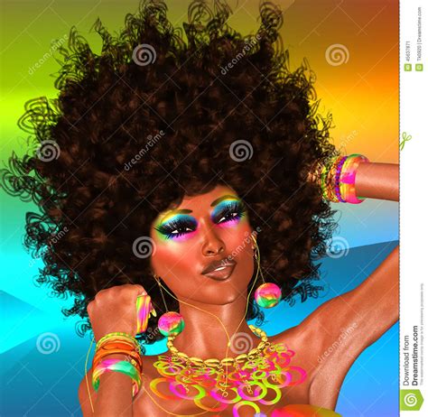 afro beautiful face woman stock illustration image 45637871