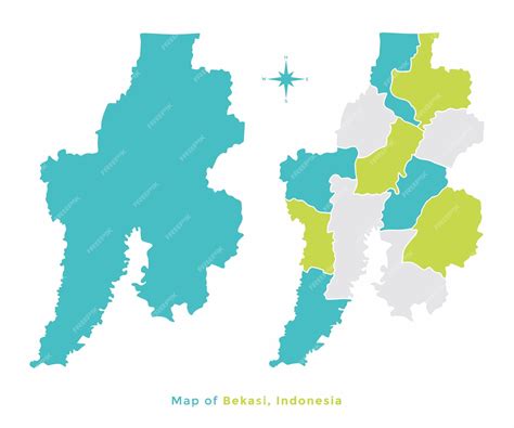 Premium Vector Bekasi City Indonesia Map Vector