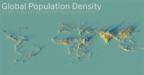 mapping  largest population density centers