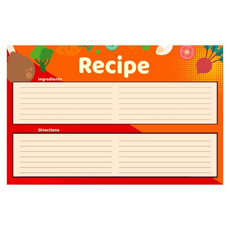 printable blank recipe pages     printablee