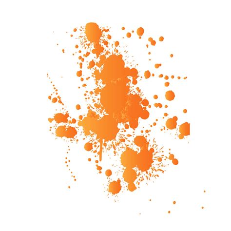 orange  black paint splatter