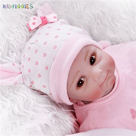 badpiggies  reborn baby girl doll realistic handmade full body silicone lifelike newborn girl