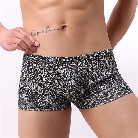 new men s underwear breathable boxer shorts men sexy underwear leopard