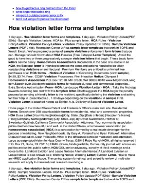 hoa violation letter template fill  sign printable template