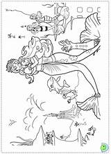 Mermaid Coloring Barbie Tale Dinokids Close Print sketch template