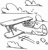 Airplane Coloring Pilot Old Pages Kids Drawing Happy Print Color Clipart Sheets Getdrawings sketch template