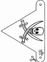 Pirate Flag Coloring Cut Funnycoloring Crafts Pages Advertisement Template Visit sketch template