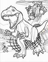 Lego Jurassic Coloring Pages Dino Dinosaur Avengers Sheets Sketchite sketch template