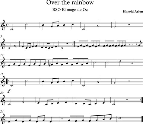 ronseis de musicas    rainbow partitura completa