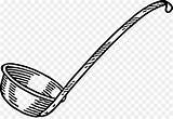 Ladle Spoon Utensil sketch template
