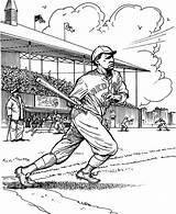 Coloring Baseball Pages Sox Red Boston Batter Mlb Purplekittyyarns Kids Sports Popular Adults sketch template