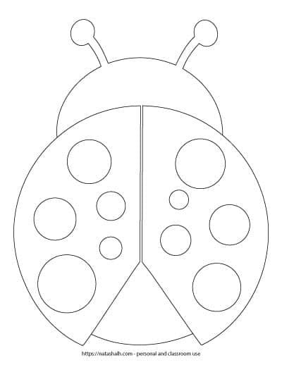 printable ladybug templates cute  coloring crafts