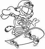 Skateboard Coloring Pages Garfield Colouring Skateboarding Transportation Cliparts Clipart Kids Playing Drawings Logo Drawing Skating Coloriage Template Kb Imprimer Library sketch template