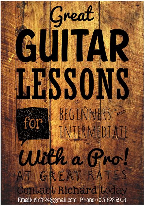 papergoods  stationery  christine mansford richards guitar lessons poster design