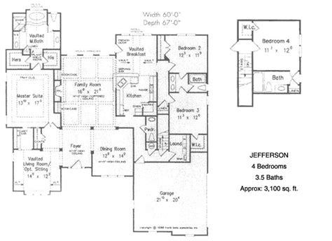 unique ranch house plans  ranch style jefferson custom home floor plan includes  bedrooms