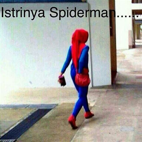 istrinya spiderman gambar meme lucu