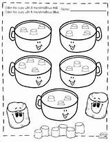 Hot Chocolate Worksheet Counting Number Prek Pack Preview sketch template