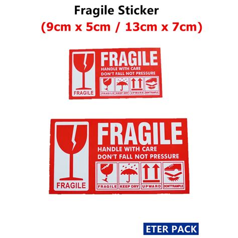 pcs fragile sticker fragile label warning label ready stock