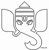 Ganesha Pitara Enlarged sketch template