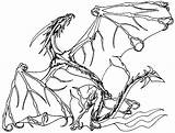 Dragon Coloring Pages Skeleton Preschool Library Clipart Flying Popular sketch template