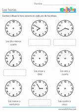 Horas Edufichas Aprender Hora Fichas Reloj Cuaderno Variadas Pegatinas Matematicas Completar Tercero Tablero Cuadernillo Infantiles sketch template