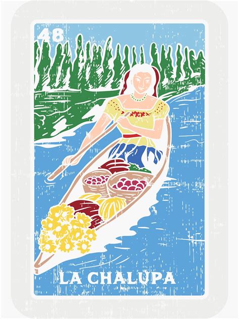 mexican la chalupa loteria shirt  traditional sticker  sale