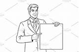 Businessman sketch template