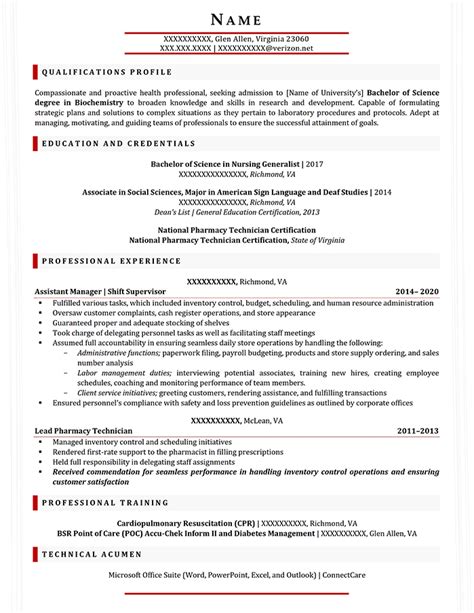 bachelor  science  biochemistry resume
