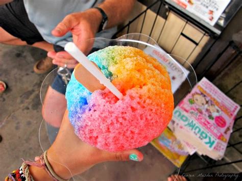 Cold Colorful Desert Food Quality Rainbow Snow Cone Summer