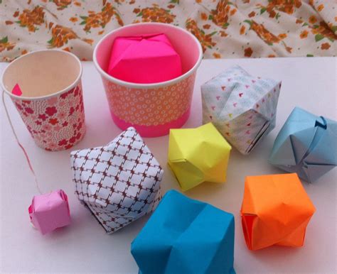 klaar met het origami konijn maak  op bijna dezelfde manier de origami balloon leuk om mee