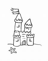 Castle Sandcastle sketch template
