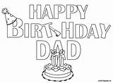 Birthday Happy Dad Coloring Pages Daddy Printable Drawings Colouring Card Cards Kids Cake Coloringpage Printables Eu Coloring4free Print Dads Mom sketch template