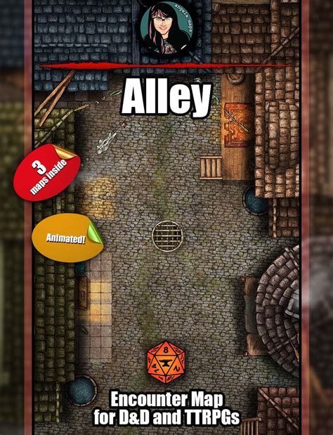alley battle map pack foundry vtt support jpgmp angela maps  static  animated