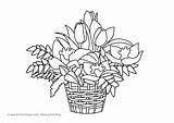 Colouring Flower Pages Flowers Basket Spring Coloring Drawing Kids Hyacinth Getdrawings Colour Getcolorings Printable Color Print sketch template