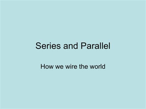 series  parallel