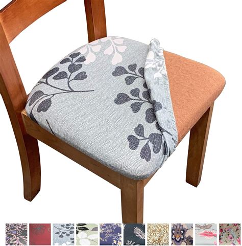 amazoncom melaluxe stretch printed dining room chair seat covers