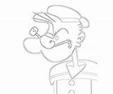 Popeye Spinach Power Coloring Pages Supertweet sketch template