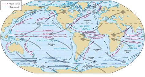 ocean currents map   digital history