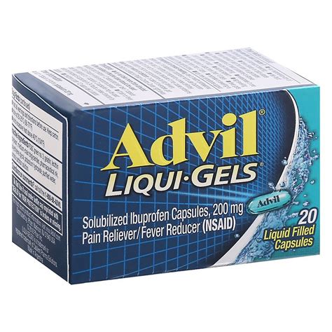 advil liqui gels temporary pain relief ibuprofen liquid filled capsules