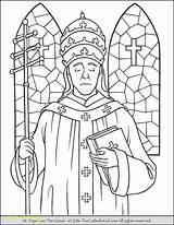 Coloring Saint Pope Great Leo Saints Pages Catholic Jesus Printable Praying Kids Alexander Albert Francis St Colouring Sheets Kid Thecatholickid sketch template