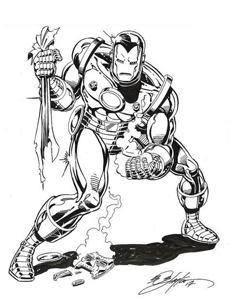 pin  terry radford  iron man classic armor avengers coloring