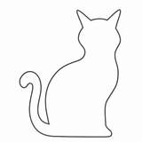 Cat Outline Clipart Clip Cats Designs sketch template