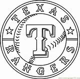 Rangers Texas Coloring Logo Mlb Pages Sports Team Logos Kids Printable Coloringpages101 York Yankees Print sketch template