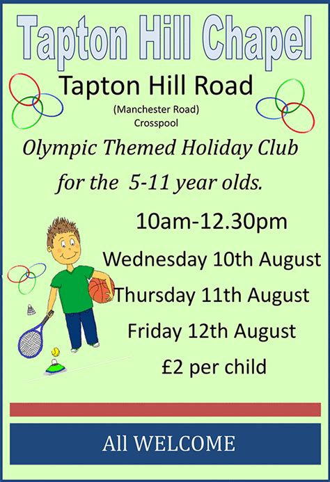 tapton hill chapel holiday club    year olds