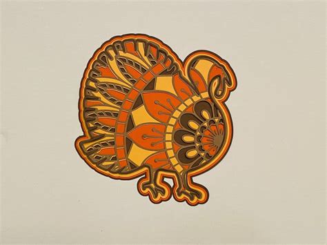 turkey mandala  layered design
