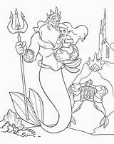 Mermaid Triton sketch template