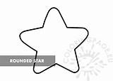 Star Rounded Template Printable Shape Pdf Coloring sketch template