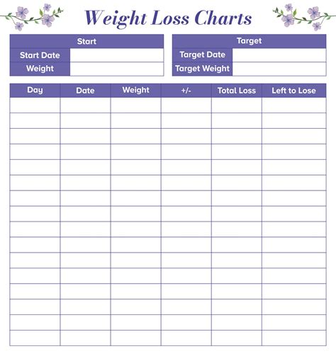 images  weight loss logs charts printable printable daily